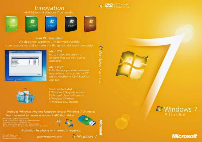 Windows 7 All In One ISO Crack 32/64-bit Pre-Activated [2024]