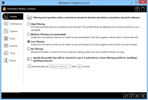 windows firewall control serial